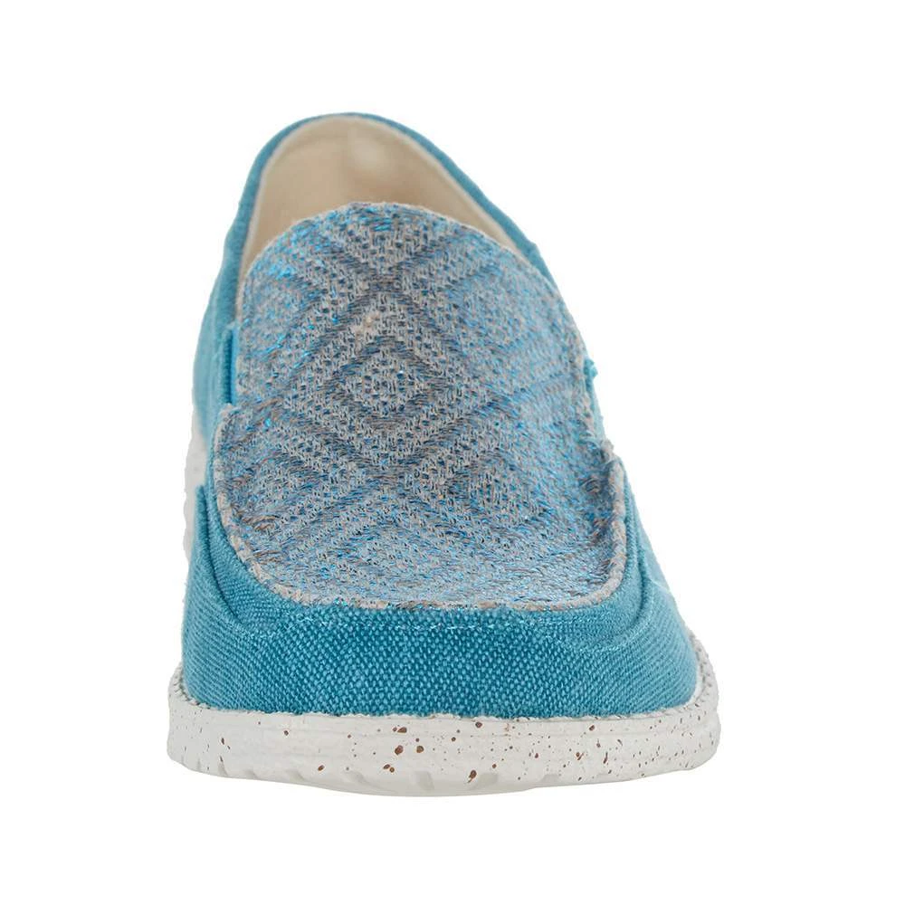 Roper Footwear Womens Turquoise Canvas Slip On Moc - Image 2