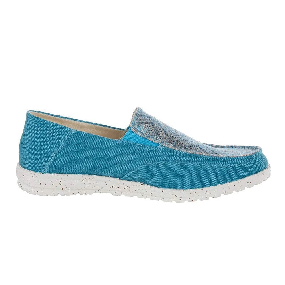 Roper Footwear Womens Turquoise Canvas Slip On Moc - Image 5