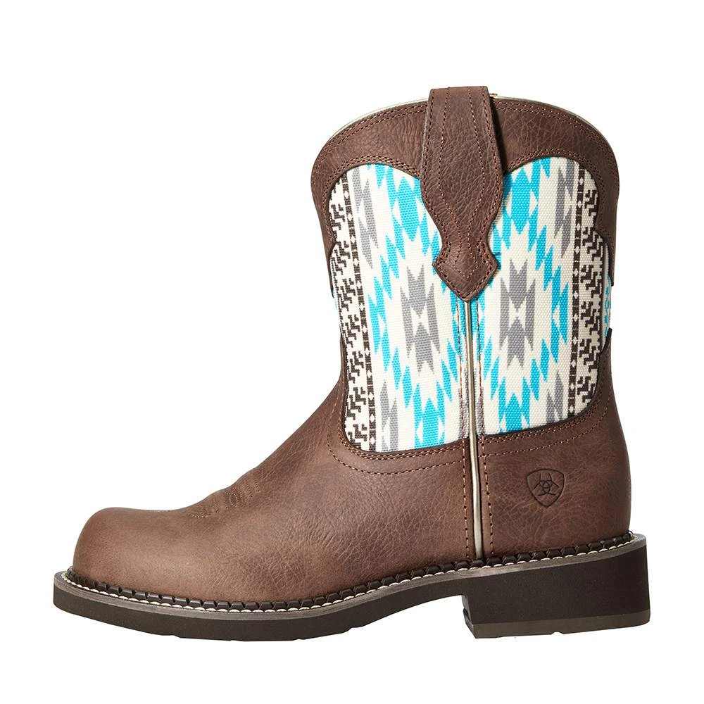 Ariat Women Dark Cattage/Turquoise 8` FatBaby Western Boot - Image 2