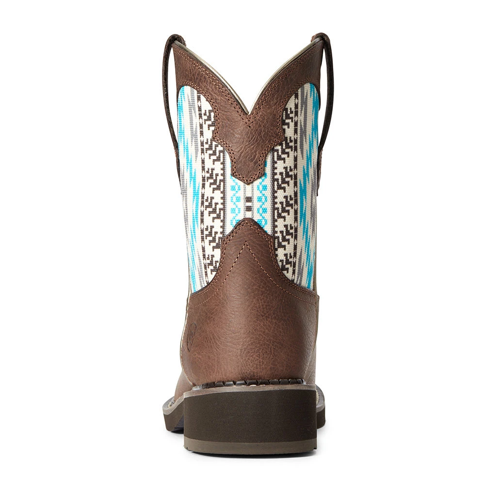 Ariat Women Dark Cattage/Turquoise 8` FatBaby Western Boot - Image 3