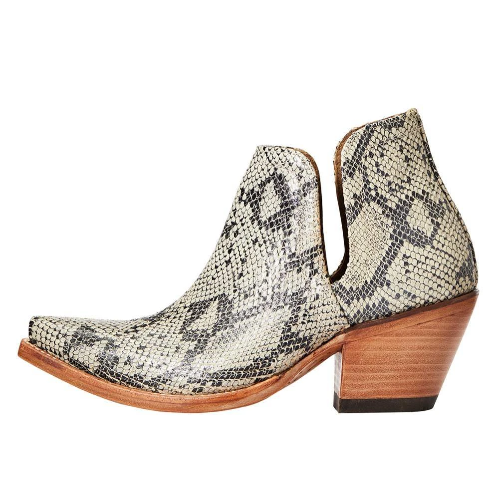 Ariat Women`s Black White Snake Dixon Bootie - Image 2