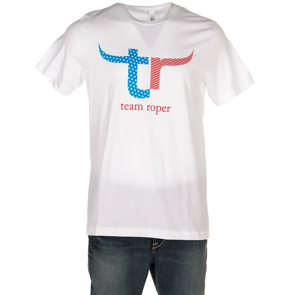 NRS Team Roper Patriot White T-Shirt Short Sleeve TRT-0320-07