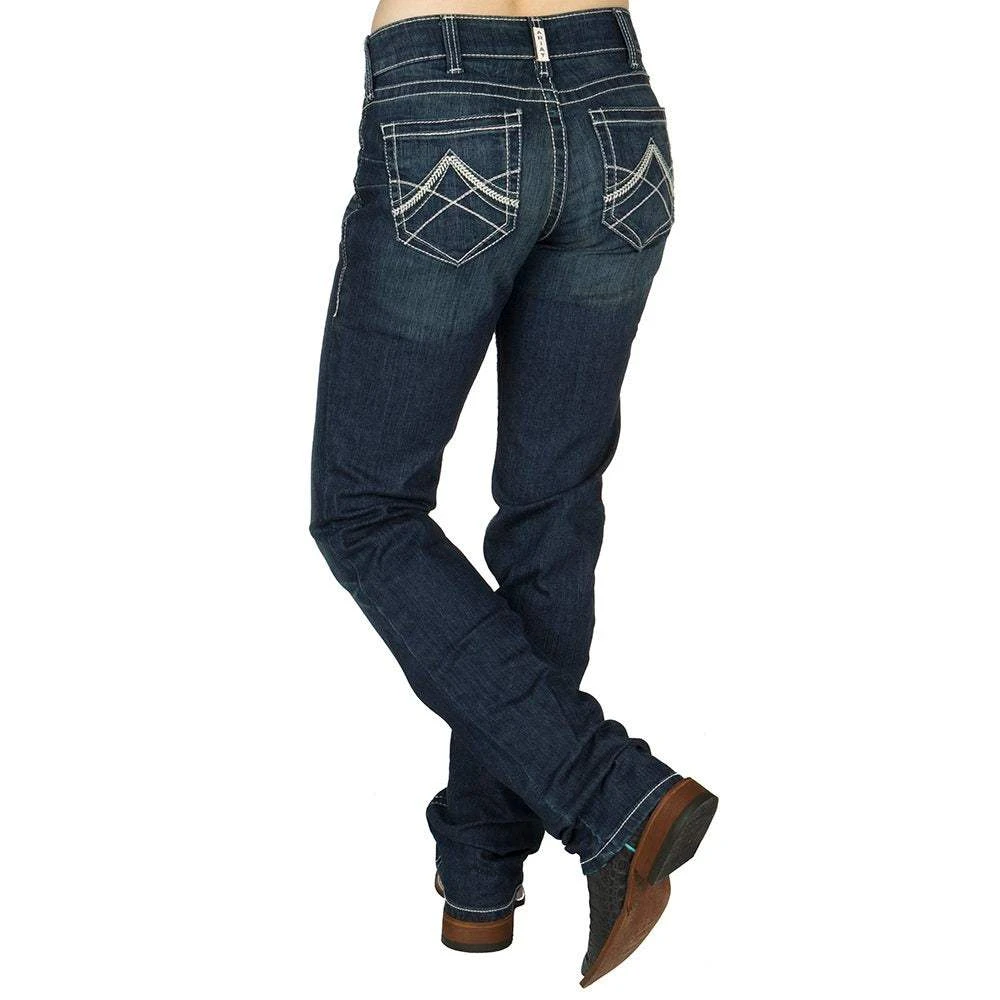 Ariat R.E.A.L. Mid Rise Stretch Icon Stackable Straight Leg Jean