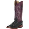 Ferrini Women's Black Hornback Caiman Print Cowgirl Boots