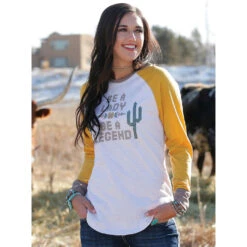 Cruel Girl Womens Be A Legend Embr L/S Raglan Shirt