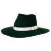 Women's M+F Green With Gold Band Fashion Hat