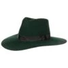 Women's M+F Green With Black Band Fashion Hat
