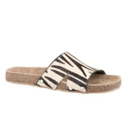 Roper Footwear Womens BlackWhite Hair On Slide