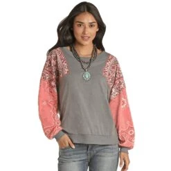 Panhandle Women's Panhandle Patchwork Top
