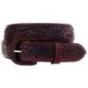 Vogt Silversmiths Saddle Brown Floral Belt