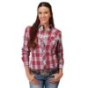 Roper Women's Long Sleeve Plaid Snap Shirt