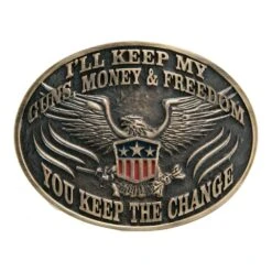 And West I'll Keep My Guns, Money & Freedom Buckle