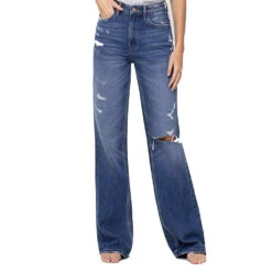 Flying Monkey Women's 90's Vintage Flare Jeans