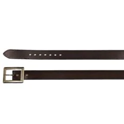 Women's Catchfly Dark Brown Leather Belt With Burnished Buckle