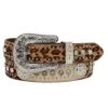 Women's Nocona Leopard Pring Hair On Belt