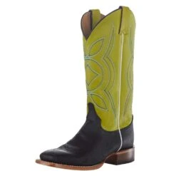 Justin Boots Women's Minick Dusk Black 13` Green Top Boot