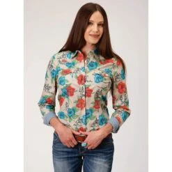 Roper Women's Tropical Western Pearl Snap Shirt