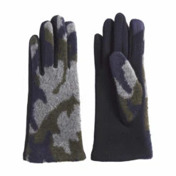 Mud Pie Navy Camo Gloves