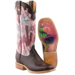Tin Haul Women's Pinktalicious 13 In Cactus Top Cowgirl Boot
