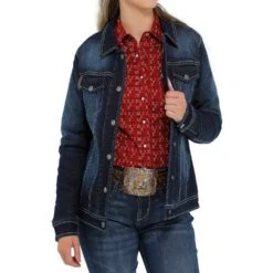 Women's Cinch Lined Denim Jacket