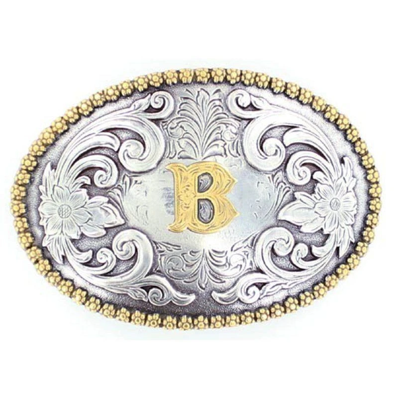 M&F B Initial Belt Buckle