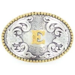 M&F E Initial Belt Buckle