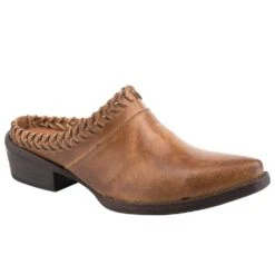 Roper Women's Tan Burnished Leather Mule