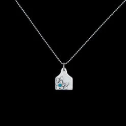 Vogt Silversmiths The Turquoise Blossom Eartag Pendant