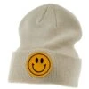 Mcintire Saddlery Beige Beanie With Smiley Patch