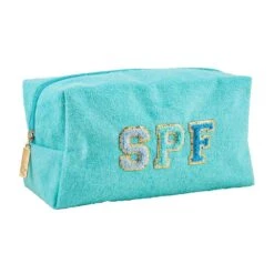 Mud Pie Terrycloth SPF Patch Pouch