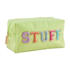 Mud Pie Terrycloth STUFF Patch Pouch