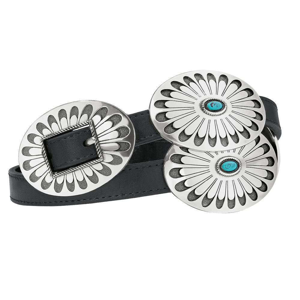 Women 3/4 Black Blackbird Concho Belt