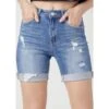 Risen Jeans Distressed Boyfriend Shorts