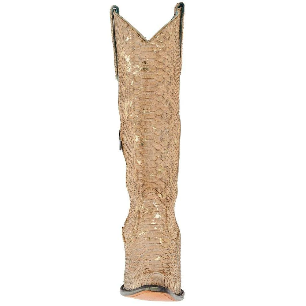 Corral Women`s Nude Full Python 13 In Cowgirl Boot - Image 2