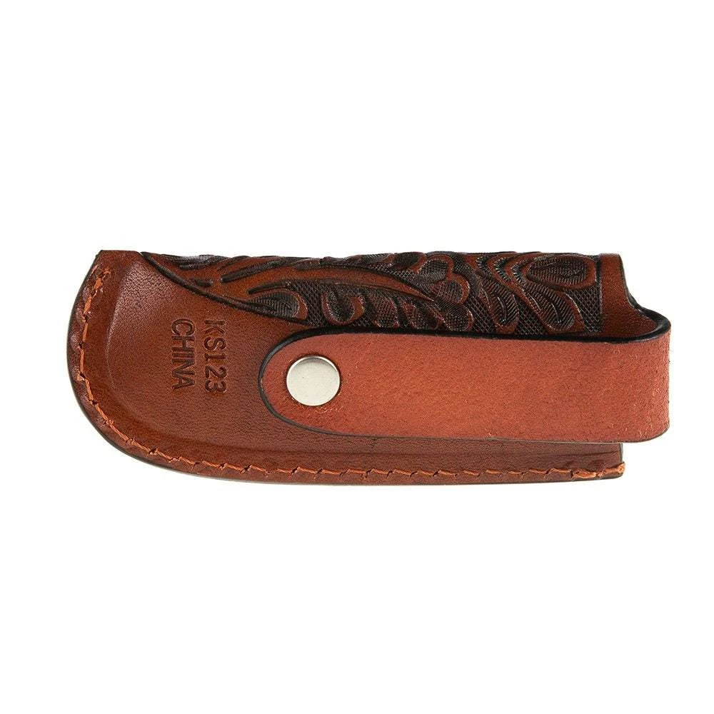 Western Fashion Leather Tooled Knife Sheath KS123 - Image 2