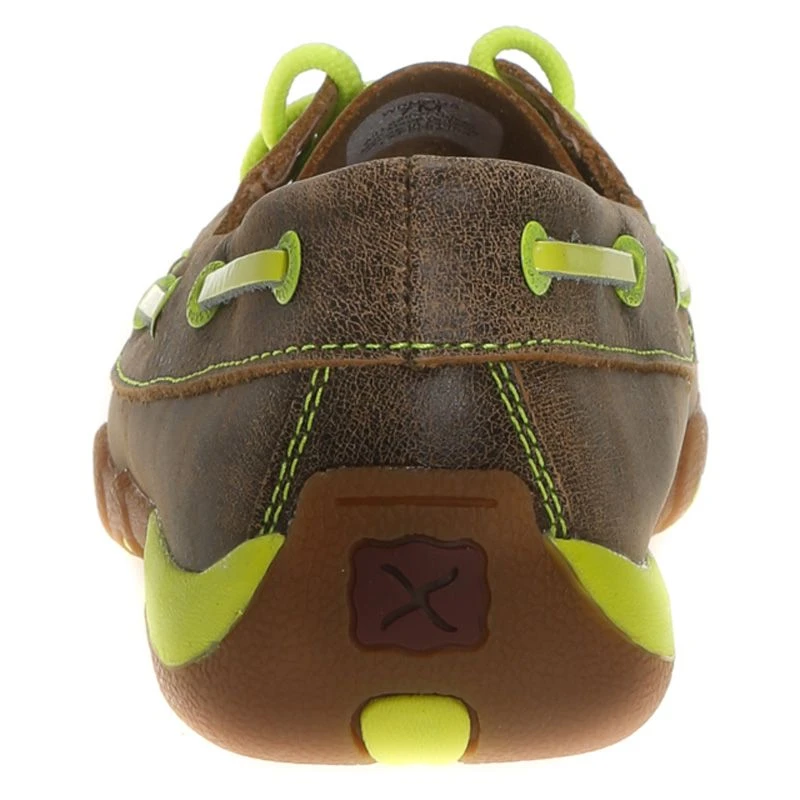 Twisted X Women's Bomber & Neon Yellow Boat Shoes - Image 3