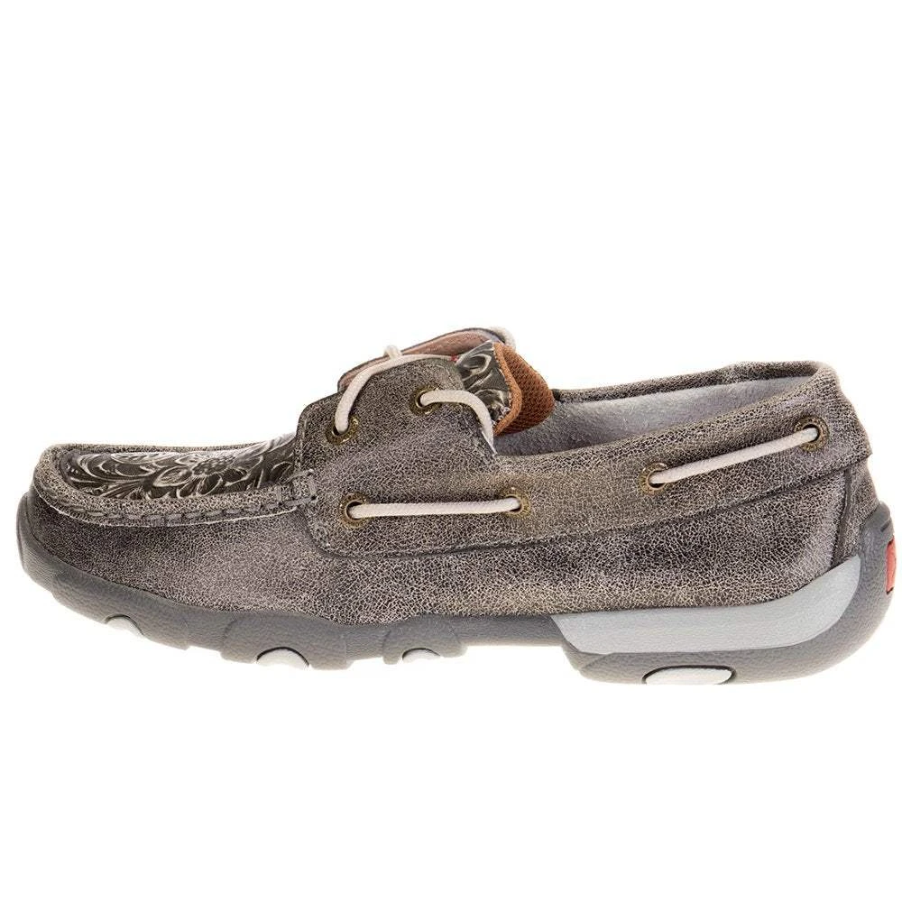 Twisted X Womens Grey Boat Shoe Driving Moc - Image 3