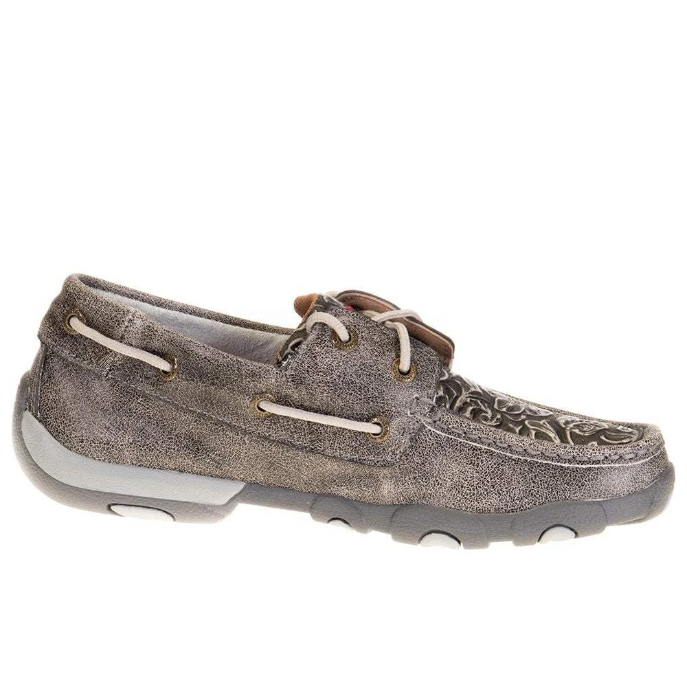 Twisted X Womens Grey Boat Shoe Driving Moc - Image 5